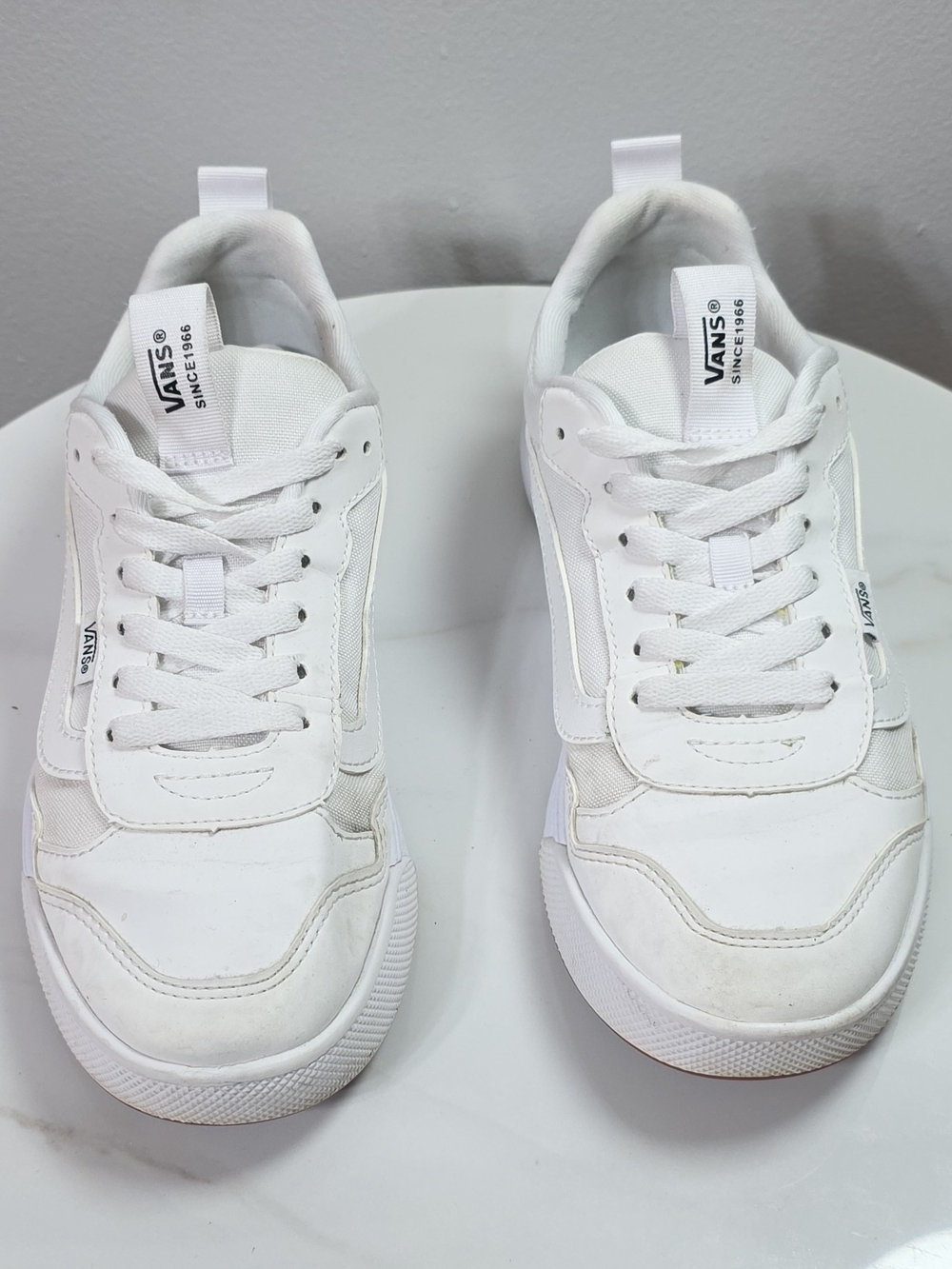 Vans White Low-Top Skate Sneakers